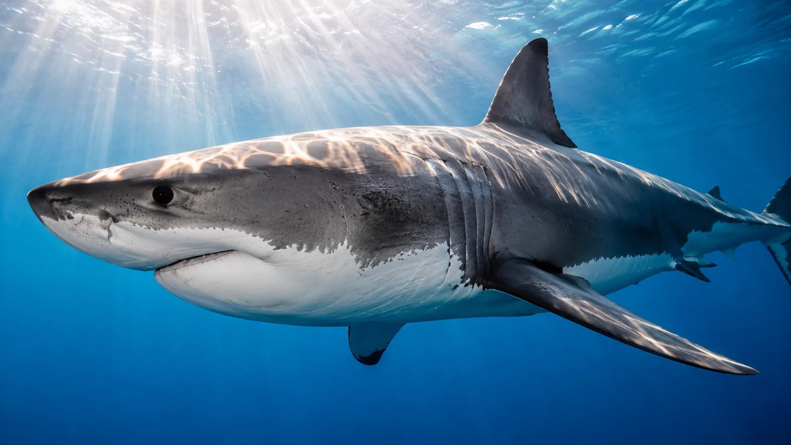 A shark's rows of teeth